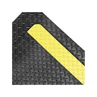 Superior Manufacturing 990R2475YB Superior Manufacturing Notrax 2' X 75' Black 1" Thick Dura Trax Grande Dry Area Anti-Fatigue F